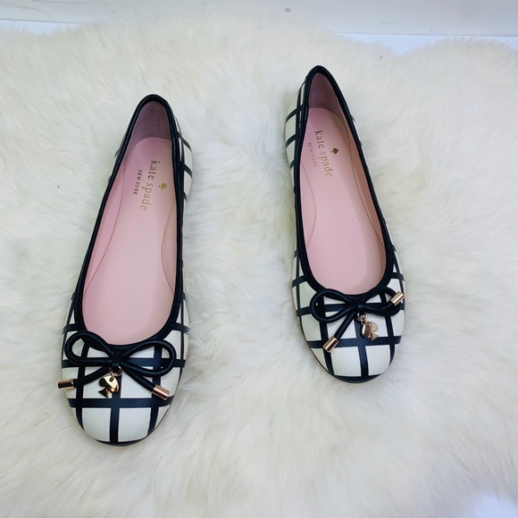 kate spade Shoes - Kate Spade Checker Place Black & White Flats